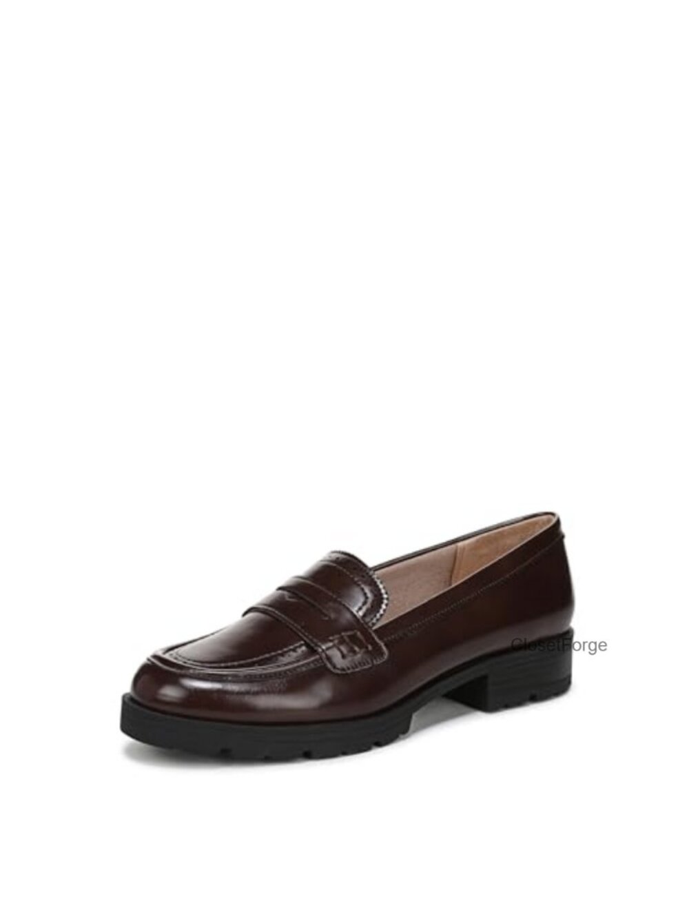 Women's Slip-On Loafer with Soft System Comfort Faux Leather Rounded Toe